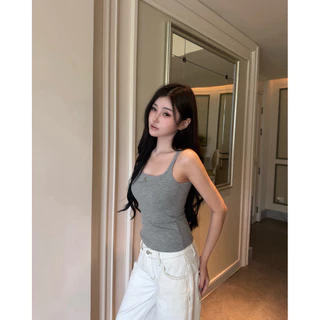 Serlyn | Basic tank top เสื้อกล้าม(มีบราในตัว)ทรงสวย ผ้านิ่มใส่สบาย