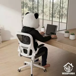 Woodpanda เก้าอี้ออฟฟิศ สำนักงานออกแบบมาเพื่อสุขภาพ มีหมอนรองรับกระชับเอว เอนได้เบาะฟองน้ำหนานุ่มราคาถูก