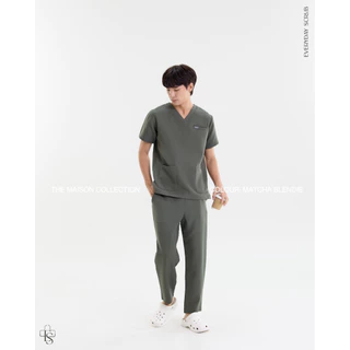 everydayscrub.bkk | ชุดสครับแพทย์(Ver.2) สี Matcha Blendie (เสื้อพร้อมกางเกง)