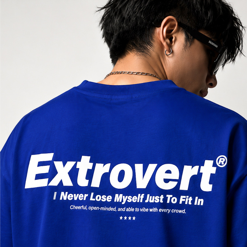 เสื้อยืด Streetwear Oversize ผู้ชาย สกรีนลาย U-044 "มีเก็บเงินปลายทาง"