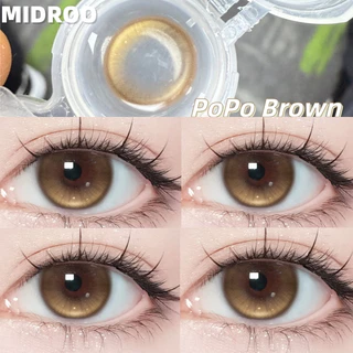 【ผ่าน FDA!!1คู่ลด20฿ 2คู่ลด40฿】Midroo รุ่นพิเศษ คอนแทคเลนส์บิ๊กอาย ฟิวลูกครึ่ง เลนส์ค่าสายตาสั้น PoPo รายเดือนคอนแทคเลน