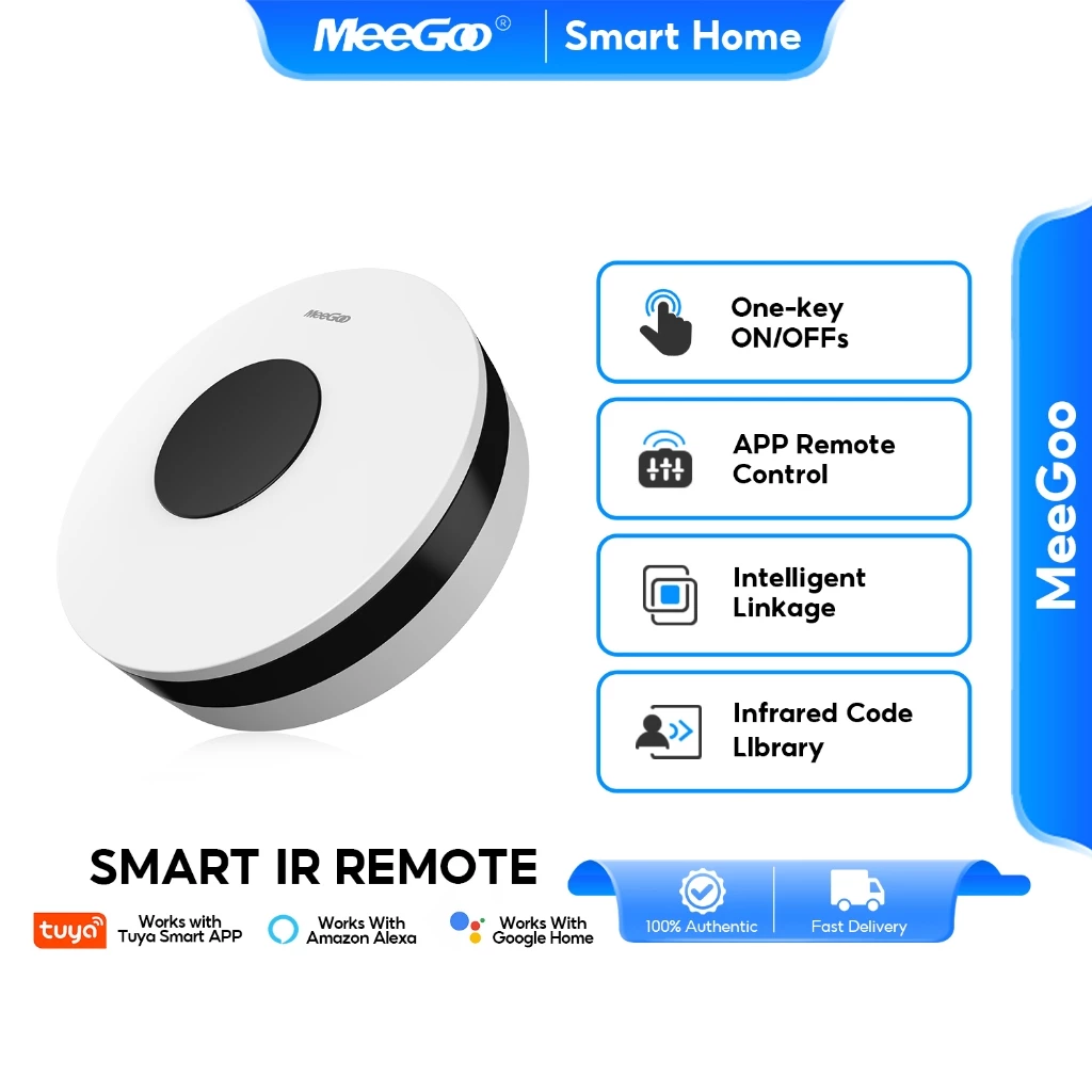 MeeGooTuya WiFi IR รีโมทอินฟราเรดอัจฉริยะ ควบคุมทีวี แอร์ ใช้กับ Smart Life การควบคุมด้วยเสียง