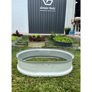[รุ่นใหม่-มีผ้าใบHDPEรองพื้น]กระถางเมทัลชีทปลูกผัก ขนาดกว้าง65cmxยาว90cm