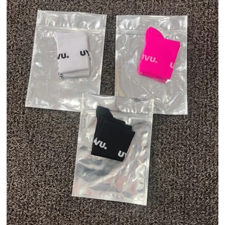 （ไม่ใช่ของขวัญ）พร้อมส่ง!! UVU Running Sock (Black/White/Pink)ถุงเท้ากีฬา ถุงเท้าขายาว