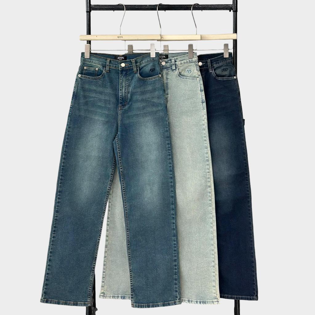 Atipashop - Sarah Straight Jeans (#AY02) กางเกงยีนส์ขายาว ทรงตรง ดีไซน์เรียบคลาสสิก