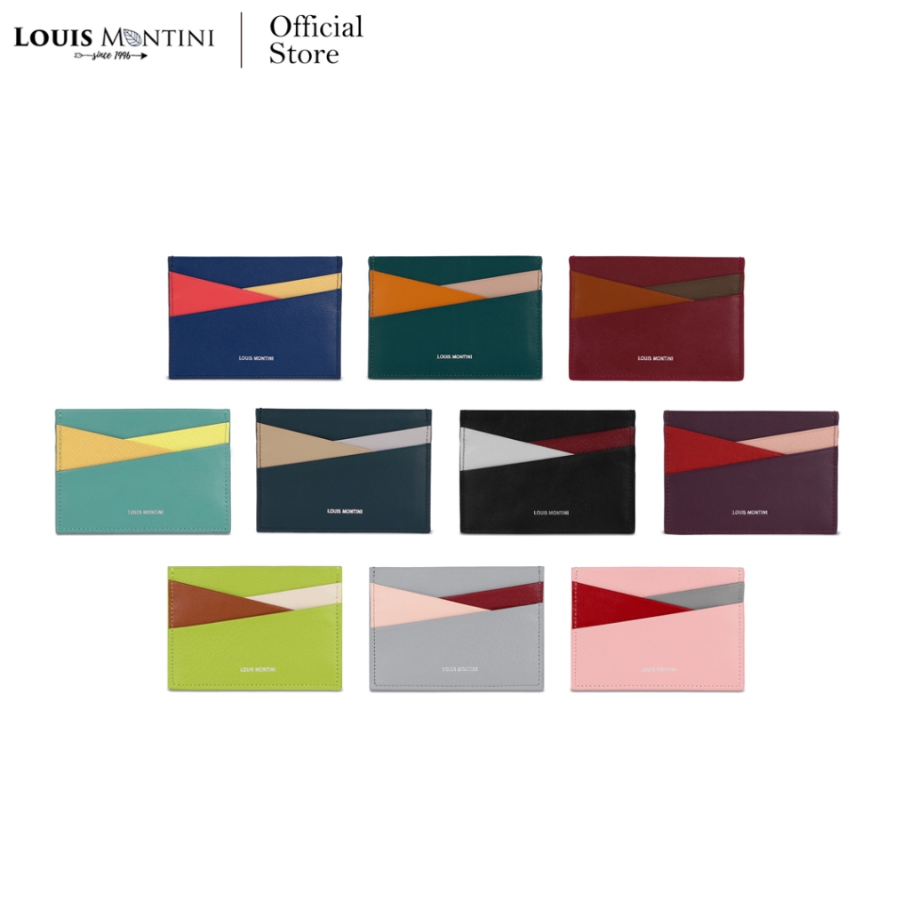 Louis Montini Cowhide Credit Card Holder กระเป๋าเก็บบัตร หนังวัวแท้ กระเป๋าใส่บัตรเครดิต WK23