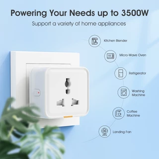 SMATRUL ปลั๊กอัจฉริยะ Zigbee 3.0 Tuya Smart Plug 16A 3500W วัดพลังงานไฟฟ้า Energy Monitor ควบคุมผ่านแอป Smart Life ตั้งเ