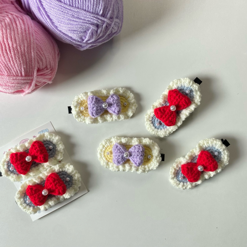 🎀กิ๊บไหมพรมโบว์เจ้าหญิง [Handmade] สินค้าขายเป็นคู่