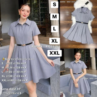 พร้อมส่ง เติม S-3XL⚡️AR 8952 Dress ชุดเดรสสีดำ เดรสสีเทาครามสุดหรู เรียบหรู แบบยาว34“ Luxury Style