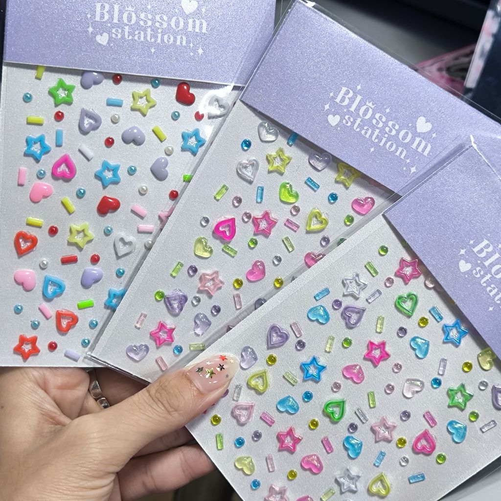 💖ใหม่! พร้อมส่งในไทย ❤️ สติ๊กเกอร์อะไหล่นูน**ติดเล็บ✨️คอลเล็คชั่นหมากเก็บ!💙🎀 ติดง่าย งานสวย สีชัด!🍓งานสไตล์เกาหลี❤️
