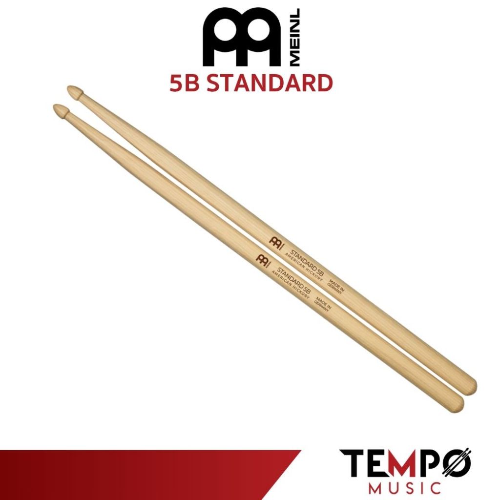 ไม้กลอง Meinl Standard 5B Hickory Drumsticks