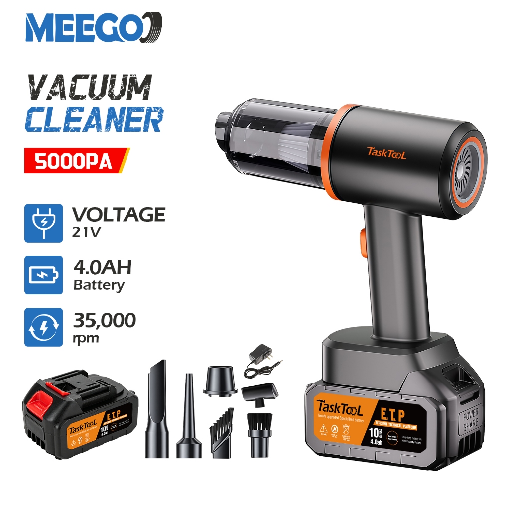 MeeGoo เครื่องดูดฝุ่นในรถ ไร้สาย ​Car Vacuum Cleaner เครื่องดูดฝุ่นขนาดเล็ก  ดูดและเป่า ใช้ได้ในบ้าน ที่รถ