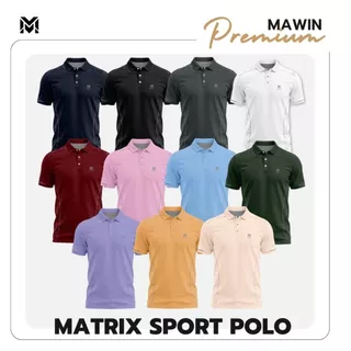 MAWIN เสื้อโปโลพิมพ์ลาย MATRIX SPORT ใส่ได้ทั้งหญิง ชาย