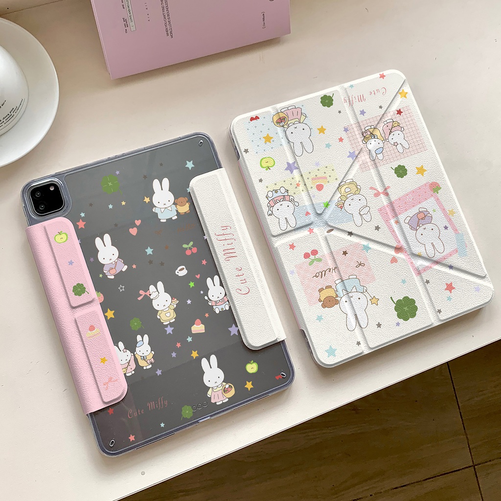 💥พร้อมส่ง💥เคสป้องกัน iPad Y-Fold Air8 Gen11 Air7 Gen9/8/7 ที่ใส่ปากกา Miffy เคส iPad Gen10 Air6 Air5