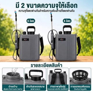 MHLY เครื่องพ่นไฟฟ้า 6L/8L/20L แบบสเปรย์สามโหมดสามารถใช้ในการรดน้ำสนามหญ้าดอกไม้สวน ถังน้ำหนาขึ้น