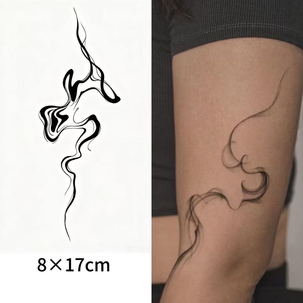 📦CODทั่วไทย 【Magic Tattoo】สติกเกอร์รอยสักลายงูสไตล์ดาร์ก เหมาะกระดูกไหปลาร้าและแขนเต็ม กันน้ำ ติดทน2สัปดาห์