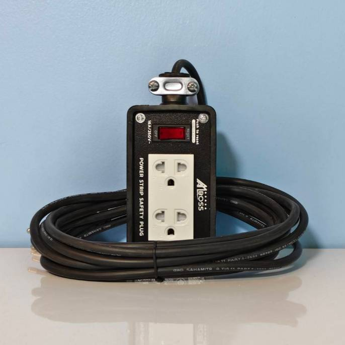 บล็อกยางสนาม AM BOSS 2x6 1กราวต์+สวิทช์ ต่อสายVCT  ทุกชิ้นส่วน