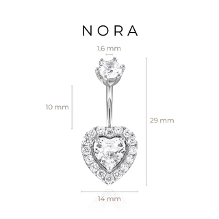 Jewelry แหวนสะดือ ปุ่มท้องแหวน รูปหัวใจ สเตนเลส ใกล้ชิด เจาะสะดือ เครื่องประดับหน้าท้อง NR250602