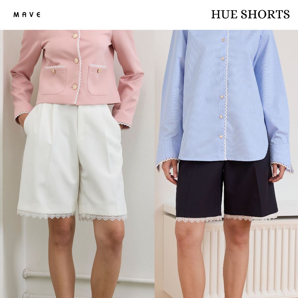 MAVE x NANCHALITA กางเกง รุ่น Hue สี Navy,White