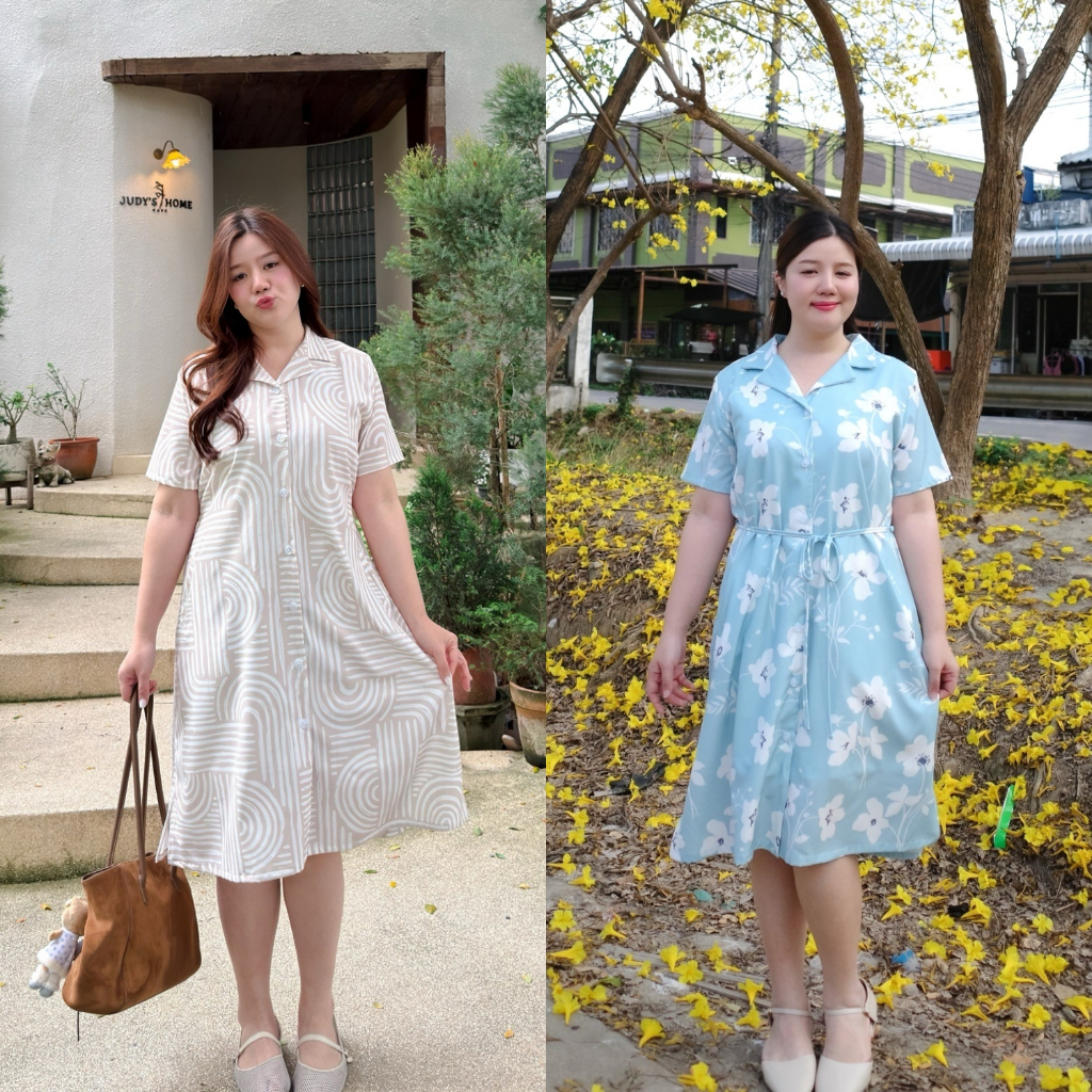 ( อกถึง 52") Selene Dress เดรสสาวอวบ ชุดสาวอวบ
