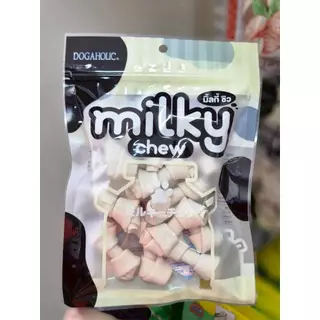 1239 Milky Chew / ขนมสุนัข ขนมหมา มิลกี้ชิว กระดูกเล็ก 15 ชิ้น ***1แถม1 138บาท
