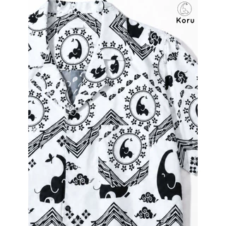 KORU เสื้อฮาวาย ลายช้างภูผา