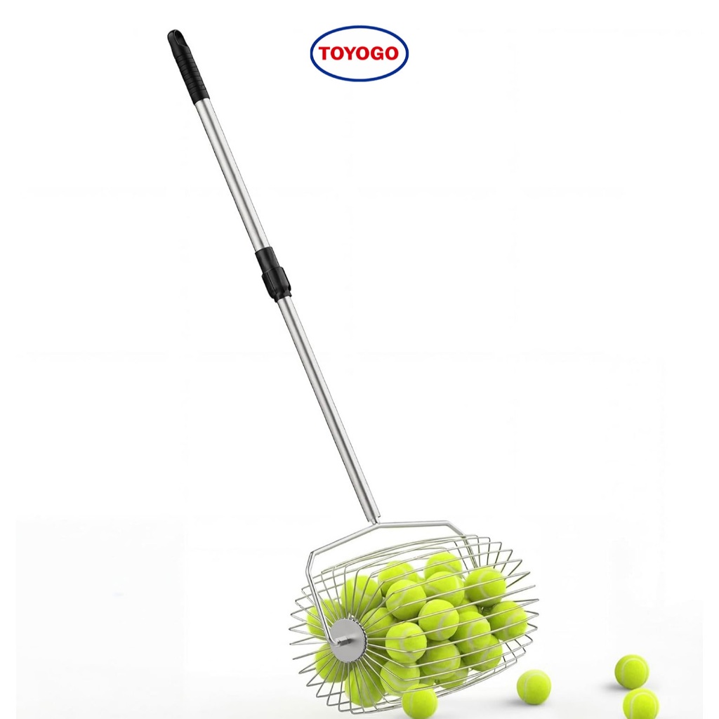 TOYOGO เครื่องเก็บลูกเทนนิส แบบลูกกลิ้ง ปรับขนาดได้ เก็บลูก Pickleball ลูกปิงปอง พกพา