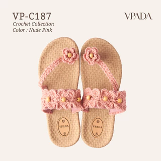Vpada_sandals_VP-C187 Crochet Collection รองเท้าแตะชายหาดแบน รองเท้าแตะแฟชั่น