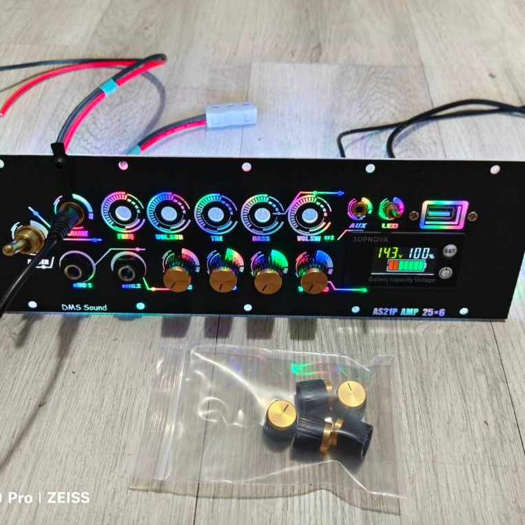 ชุดเพลท พ่วงคาราโอเกะ เดินระบบไฟ ไม่เอาแอมป์  วัดแบตดิจิตอล มีไฟled