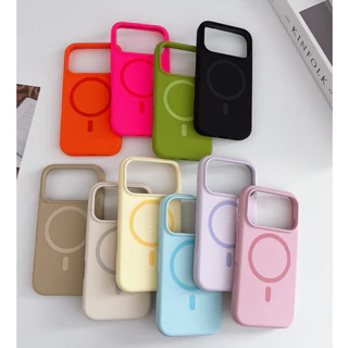 [i17] พร้อมส่ง R1868 เคสพรีเมี่ยมซิลิโคนชาร์จไร้สายวงแหวนแม่เหล็ก เคสไอโฟน สำหรับ iPhone13-16Promax