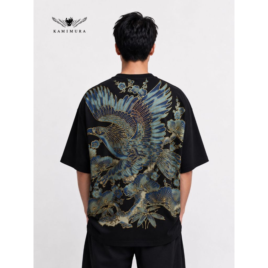 เสื้อยืด Oversize Kamimura รุ่น TO-2602-ฺBLPE-56101