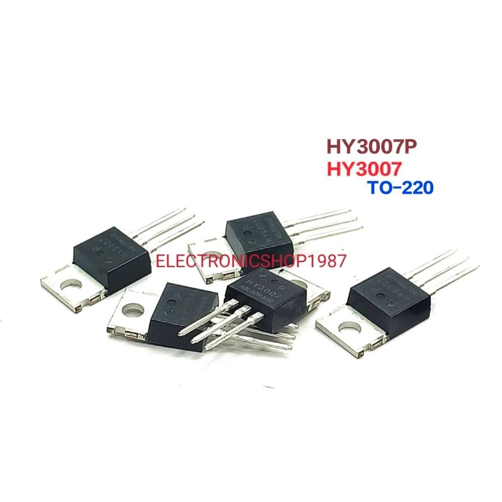 ราคาต่อ 1ตัว 👉👉 HY3007P HY3007 3007P มอสเฟส 3ขา MOSFET  N-Channel TO-220 กระแส 120A 70V