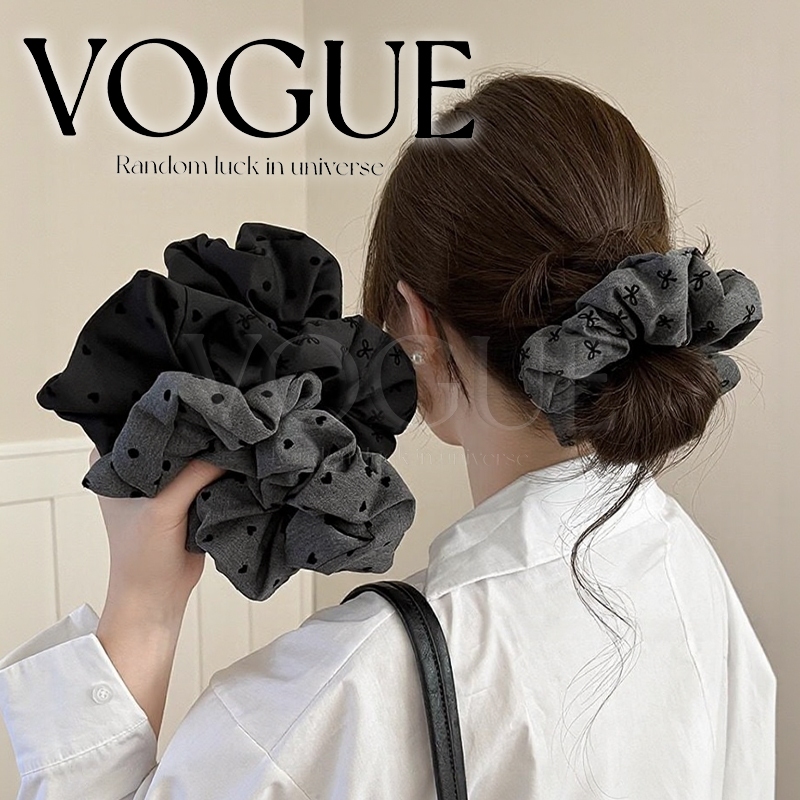 Vogue🌟พร้อมส่ง🌟 ยางรัดผมขนาดใหญ่ สไตล์เกาหลีดีไซน์เรียบง่าย เหมาะสำหรับมวยผมหรือหางม้า (TM-17)