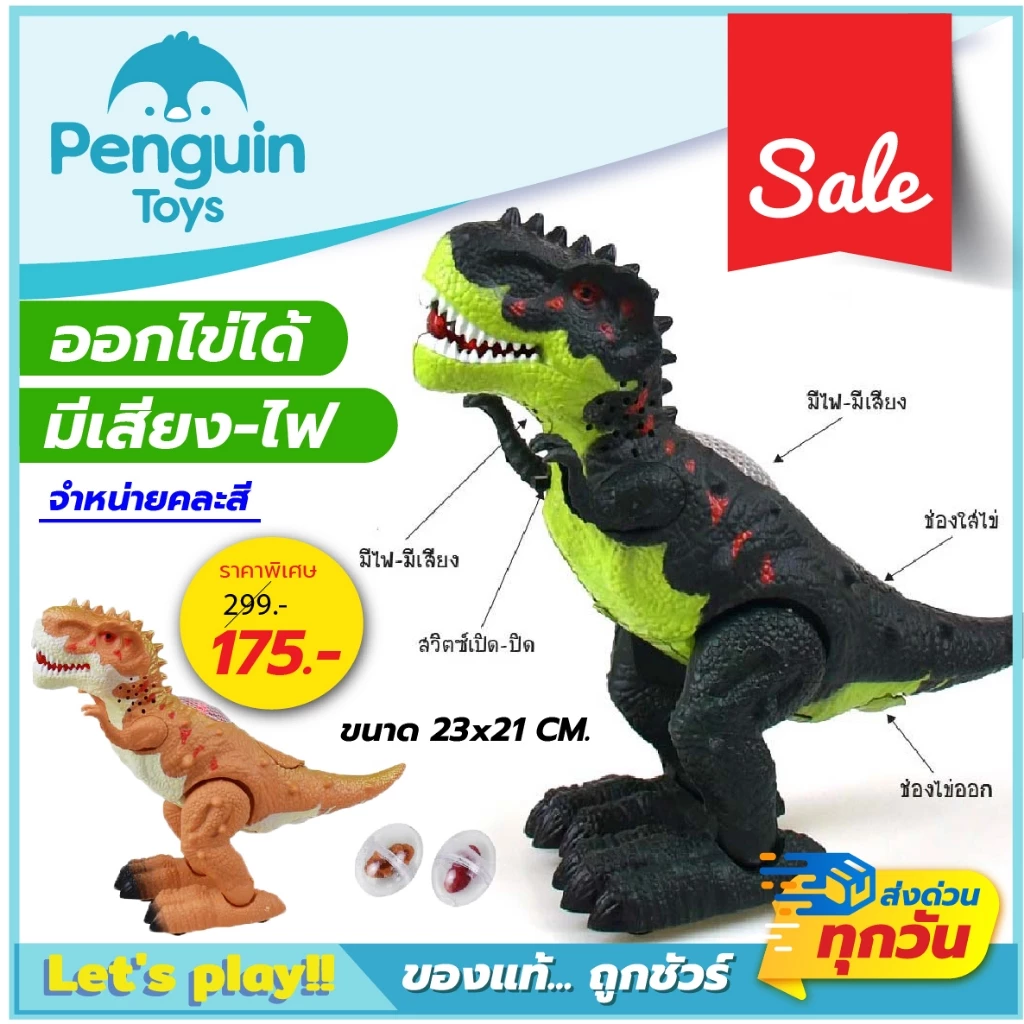 ไดโนเสาร์ของเล่นเด็ก ตัวใหญ่ EPOCH / T-REX / Brachiosaurus หุ่นไดโนเสาร์เดินได้ ส่งเสียงได้ [2F,E] thumbnail 9