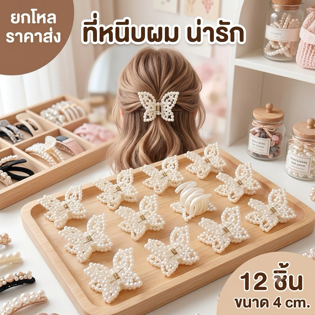 🌷ยกโหล🌷ที่หนีบผม รุ่นตัวเล็ก มีราคาส่ง