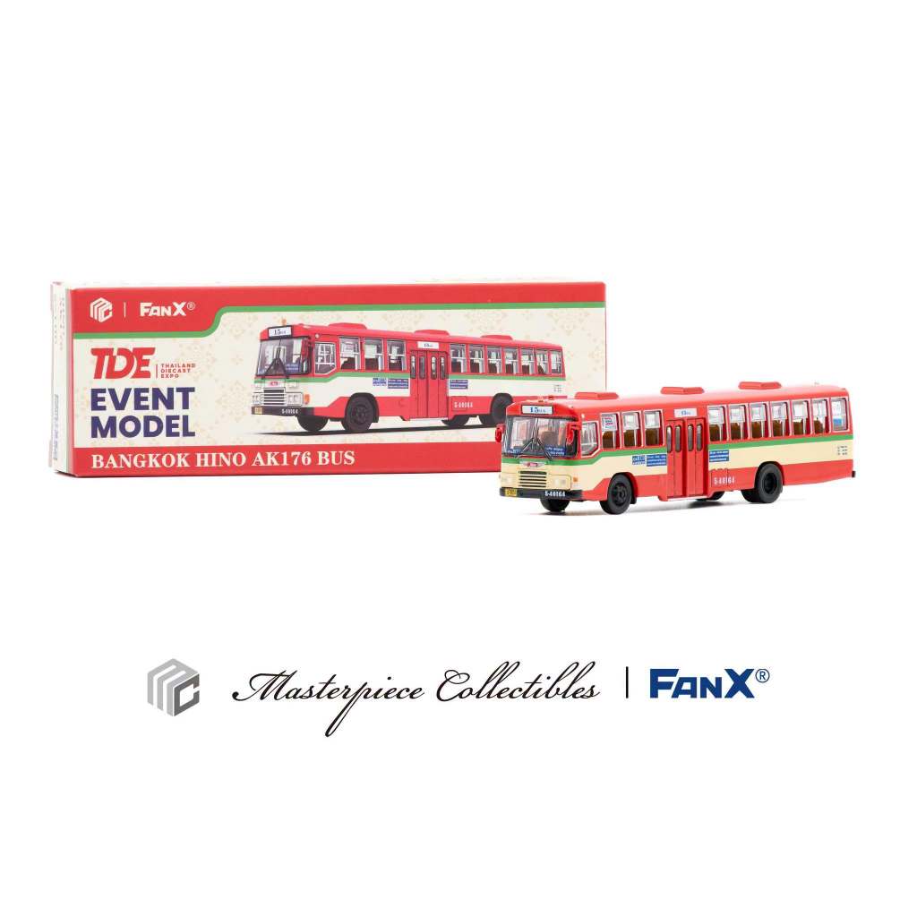 Masterpiece Collectibles ของแท้ รถเมล์แดง HIno สาย 15 สเกล 1/110 Thailand AK176 Bus Model. ยังไมไ่ด้