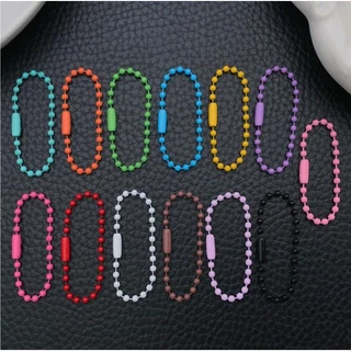 โซ่ไข่ปลา พวงกุญแจไข่ปลา คละสี/แยกสี ยาว 10 cm. (แพ็ค 12 ชิ้น) โซ่สีพาสเทล สำหรับห้อยตุ๊กตา งาน DIY โซ่สีพาสเทล
