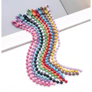 โซ่ไข่ปลา พวงกุญแจไข่ปลา คละสี/แยกสี ยาว 10 cm. (แพ็ค 12 ชิ้น) โซ่สีพาสเทล สำหรับห้อยตุ๊กตา งาน DIY โซ่สีพาสเทล