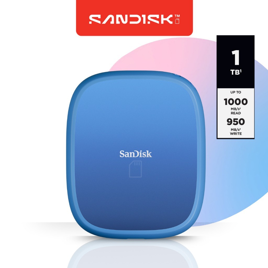 External SSD SanDisk Creator Phone Magsafe 1TB Blue ombre (SDSSDE62C-1T00-G25) รับประกัน Synnex