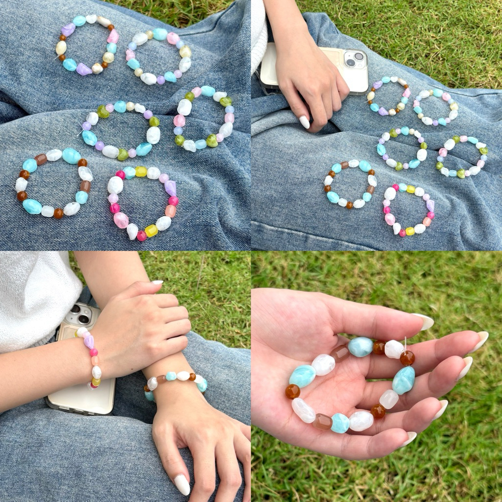 Piing me Bracelet | กำไลข้อมือลูกปัดหินเทียม 2026071137