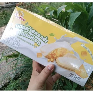 ใหม่🍍🍍🍍แซนวิชกระเป๋าไส้สับปะรดตรา sunnew 30กรัมต่อชิ้น1 กล่องมี 12 ชิ้น