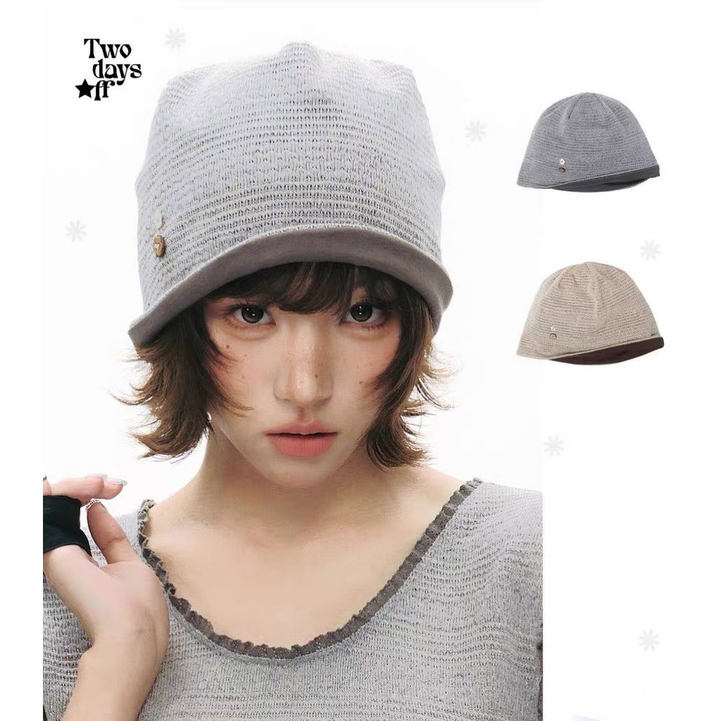 (pre-order) Twodaysoff — beanie ใส่ได้2ด้าน ของแท้