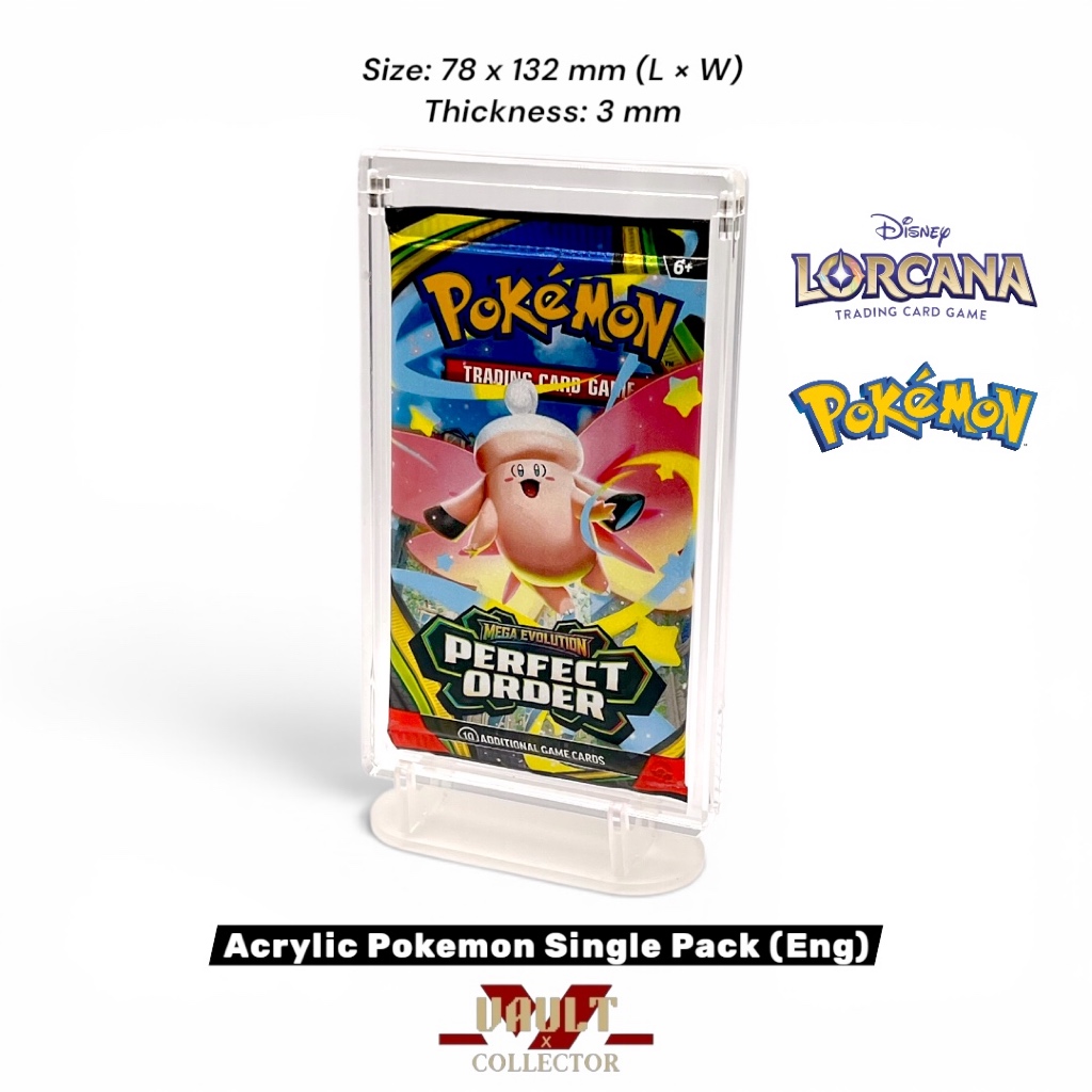 Acrylic for Disney Lorcana & Pokemon Single Pack (Eng version) กล่องอะคริลิกสำหรับใส่ซองการ์ด