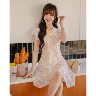 DR0614 LABELLE Alise Dress เดรสชีฟอง เดรสใส่สบาย