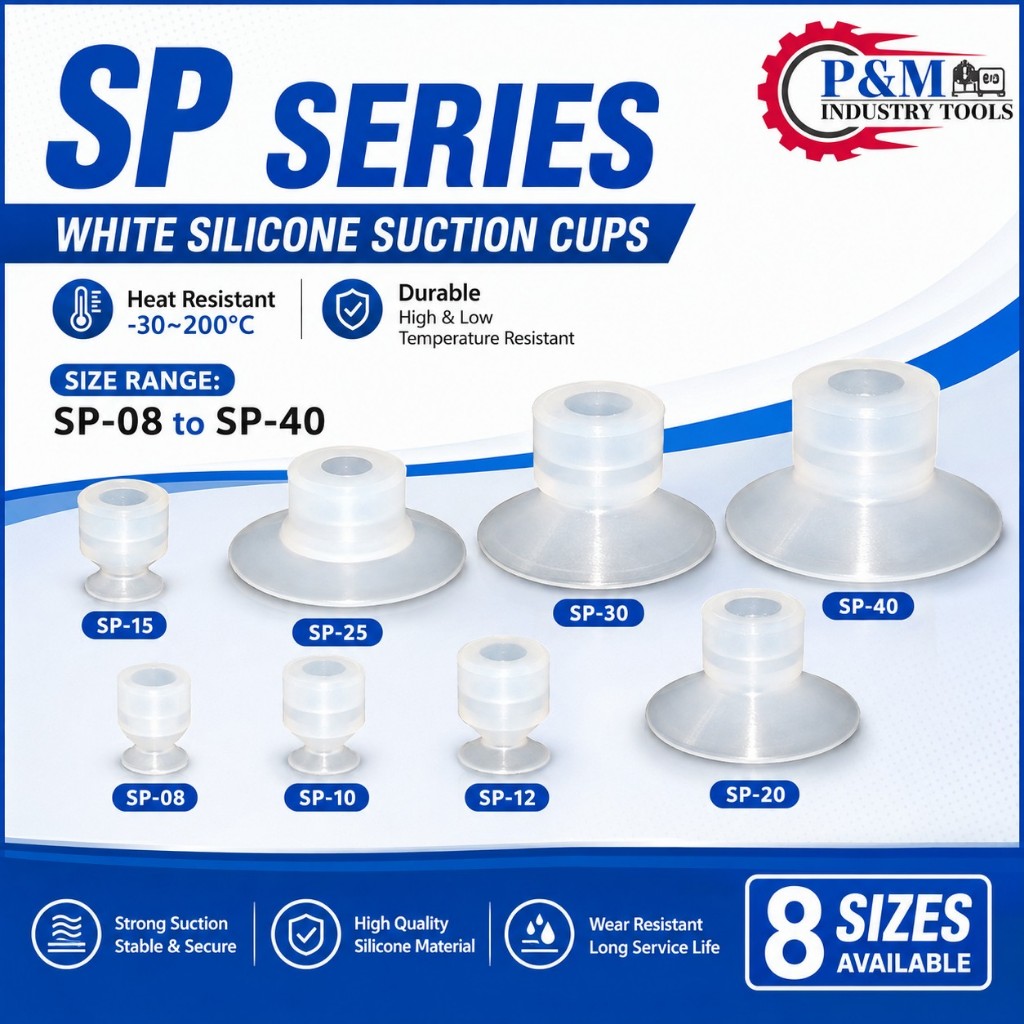 Vacuum Suction Cup SP-08 SP-10 SP-12 SP-15 SP-20 SP-25 SP-30 SP-40 ซิลิโคนขาว
