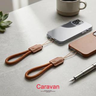 15#Caravan Crew Phone lanyard สายคล้อง วัสดุหนัง แข็งแรง ทนทาน
