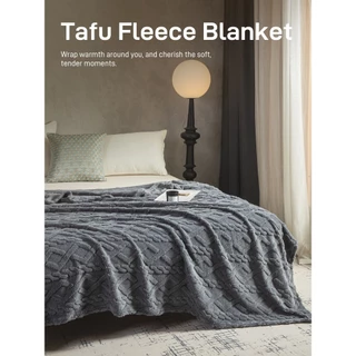 ผ้าห่มขนสัตว์ตาฟู Tafu Fleece นุ่มละมุนเหมือนสัมผัสเมฆ กันไฟฟ้าสถิตย์ เก็บความอบอุ่นได้ดี ผ้าห่มใช้เตียง/โซฟา พกพาได้