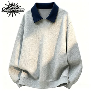 ส่งไวจากไทย เสื้อสเวตเตอร์ Oversize เกาหลี แขนยาว Unisex ได้รับของเร็ว แถมเนื้อนุ่ม