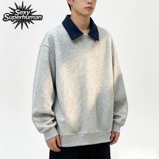 ส่งไวจากไทย เสื้อสเวตเตอร์ Oversize เกาหลี แขนยาว Unisex ได้รับของเร็ว แถมเนื้อนุ่ม