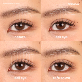 ขนตากาวในตัวพรีเมี่ยม บาลูเอมิ 100 ช่อ (รายวัน) balooami self-adhesive cluster lashe *ต้องใช้คู่กับเจลล็อกขนตาบาลูเอมิ
